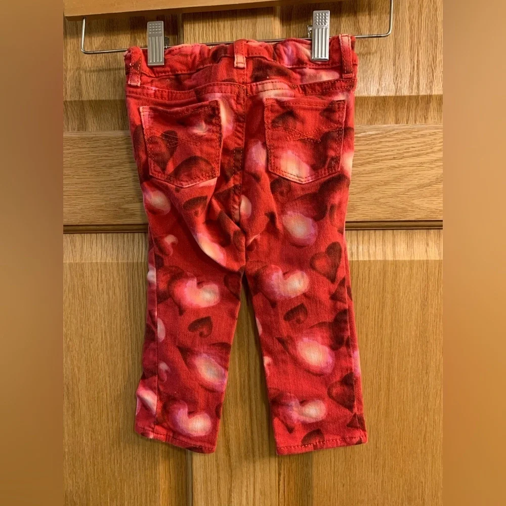 Baby Gap 1969 Red Heart Pants 18-24 mos. Mini Skinny Denim Girls